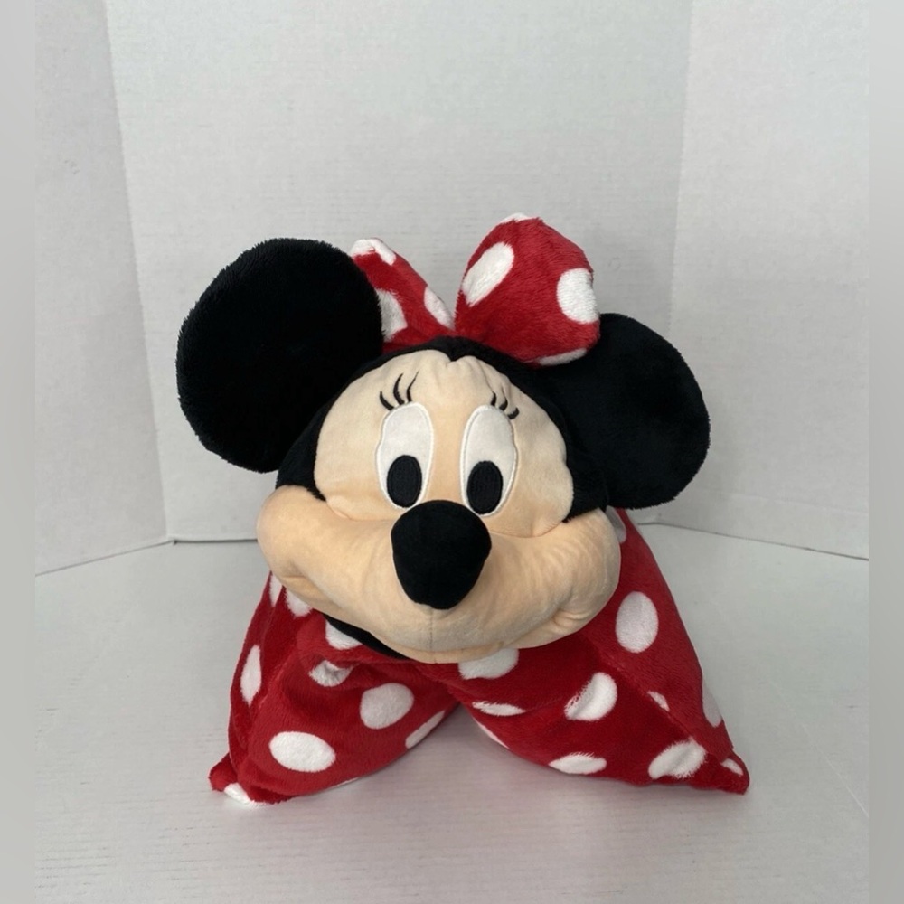 Disney Parks Minnie Mouse Pillow Pet Plush Sleepover Stuffed Animal